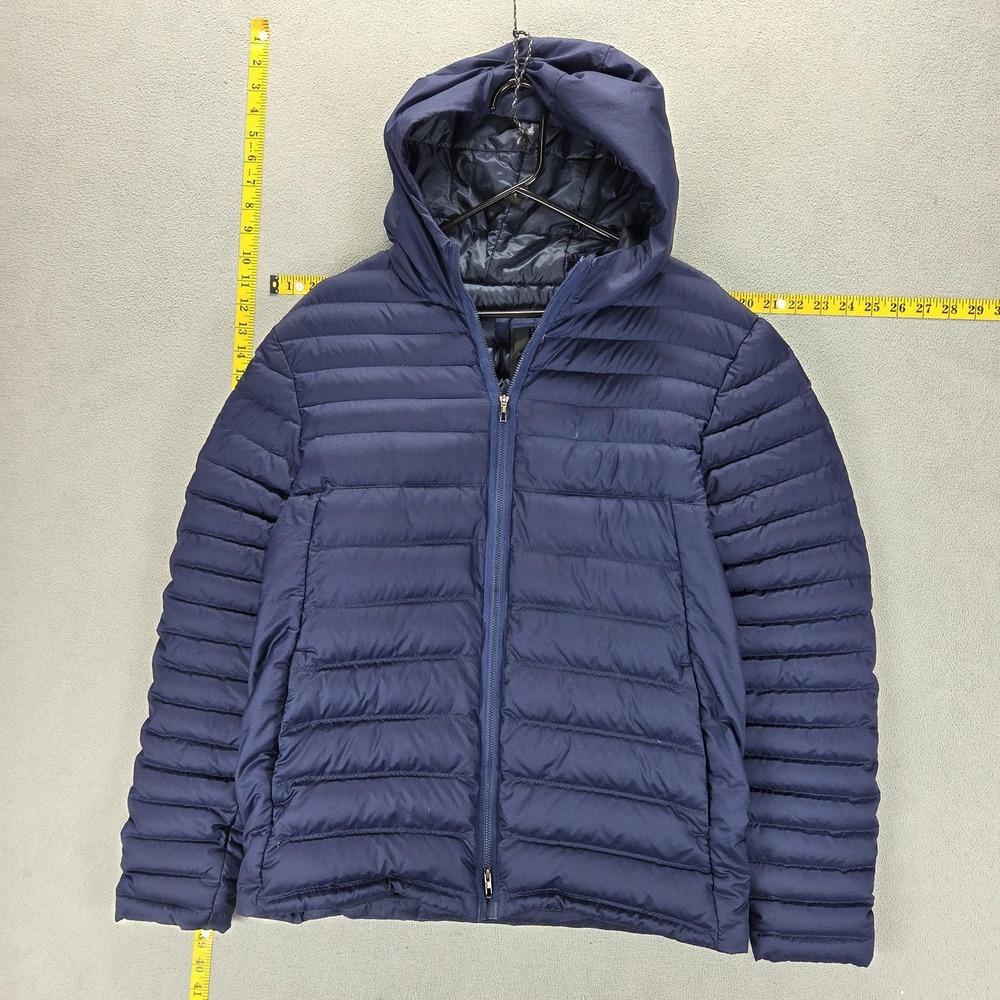 Lululemon Jacket Mens Large Blue Hooded Down Puffer Full Zip Insulated Outdoor